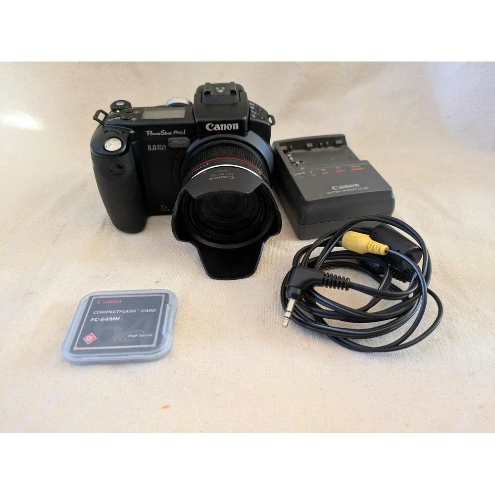 Canon PowerShot Pro1 8.0MP Digital Camera 7x Zoom L Lens Bundle PC1057 Working